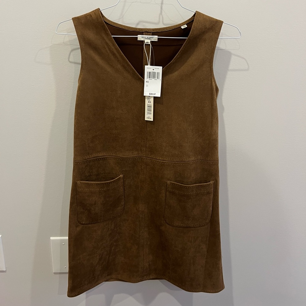 Max Studio London, Brown Suede Dress, Size XS, New With Tags